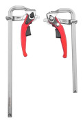 Snabbkopplingsskruvklämma, 180 kg klämkraft, hållbar design i zinklegering,grå