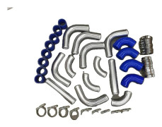 Intercooler Turbo Rörkit, 2 tum / 51mm Storlek, Hållbar Legerad Aluminium,BLÅ