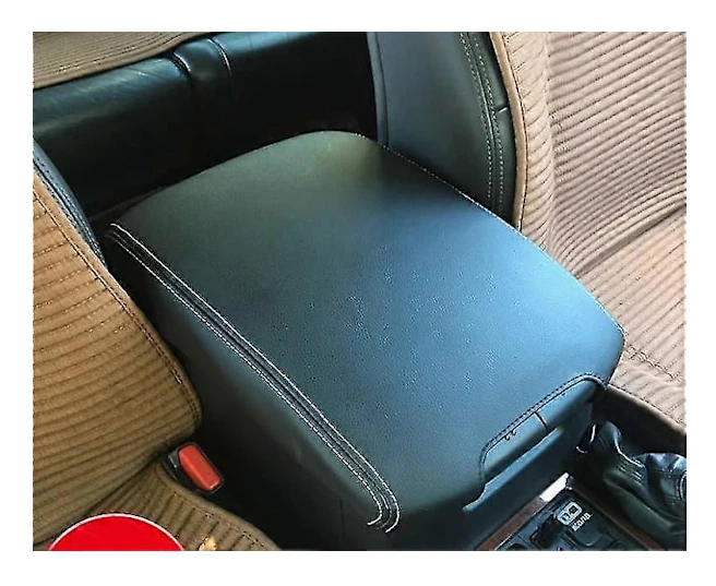 För Toyota Land Cruiser Prado, Mikrofiberläder Central Armstödsskydd (Svart)