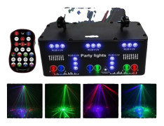 Scenlaserljusprojektor, RGB-laserfärger, DMX-kontroll, ljudaktivering,EU-plugg