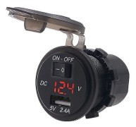 /HA/Motorcykel USB-telefonladdare LED Digital Voltmeter
