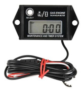 LCD Digital Varvräknare Gas Motor Varv/Timräknare Återställbar RPM-testare för 2/4-taktsmotorcyklar med Underhållspåminnelsefunktion