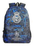 /HA/UEFA Champions League Real Madrid Graffiti Ryggsäck Axelväska Fan Ryggsäck Student Skolväska Förvaringsväska