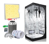 LED Växtlampa, Fullspektrum, Dimbar, Quantum Board-teknologi, QBC 50x50x100, INGEN fläkt