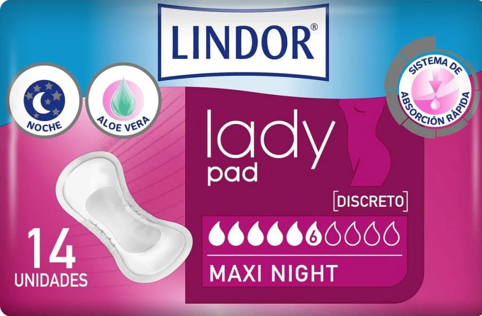 Inkontinensbinda Lindor Lady Pad Maxi Natt 14 antal