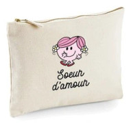 Trousse Accessoire - Monsieur Madame - Soeur D Amour Coeur - En Storlek - Bomull - Beige