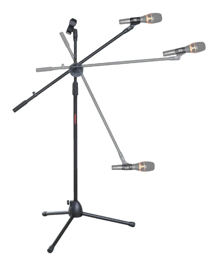 Mikrofonstativ, trebensgolvstöd, liveframträdandemikrofonfäste