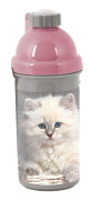 Paso Skola Grå och Rosa Bidon med Katt 550ml