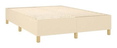 Sommier - TDL - 140x190 cm - Crème tyg - 2 platser - Lister i plywood