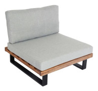 Loungefåtölj för trädgård i aluminium och akaciaträ - komfort och elegans 04_0006844