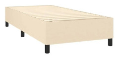 Sängbotten med lameller på ben, sängram 100x200 cm, tyg creme TDL0207277