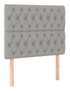Huvudgavel - Ej specificerat - 100x78/88 cm - Ljusgrått tyg - Klassisk stil - 2 delar