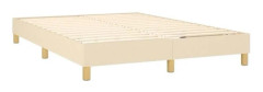 Sommier - TDL - 140x200 cm - Tyg crème - 2 platser - Plywood-lameller