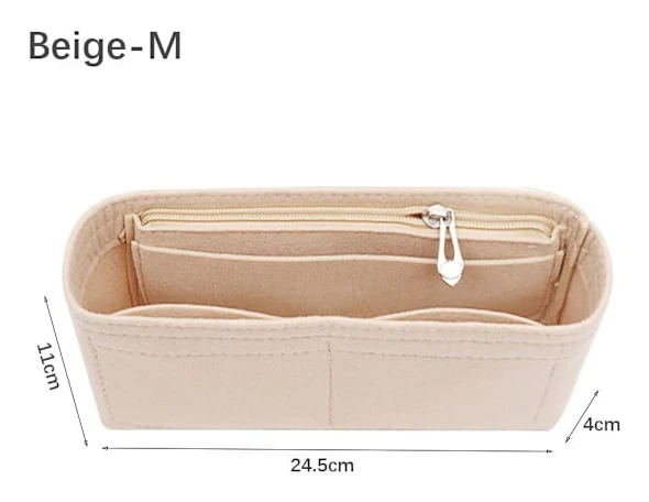 Filtinsatsväska, handväska BEIGE M Beige