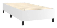 Sängbotten med ben, sängram 90x200 cm, syntetisk vit TDL0207351