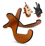 QU/Gitarrställ, gitarrställ i trä, golvgitarrställ, ukulele-ställ i trä, portabelt och avtagbart för mandolin, banjo och violin