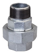 Rak skruvnippel med dubbel nippel, konisk, 1 1/2" galvaniserad, U12, NR 60, NR 341 OPAL