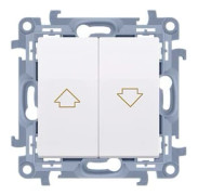Jalusibrytare (modul) 10 A, 250 V~, skruvplintar, vit Simon10