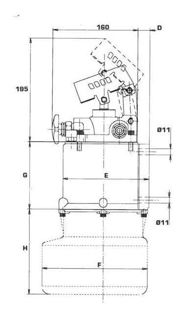 Hydrauliskt stödben med handpump 5,7 t SP85250SET1