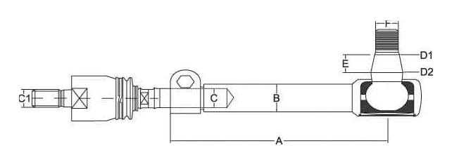 Dragstångsände med stabilisator SHP328KR