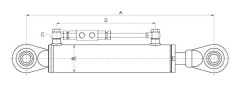 TEN/TEV hydraulisk toppstång, 550 mm kat. 2/2 med TEV-ventilNN356025022