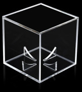 Basebollmonter | Klar Akryl Prestige Kub För Basebollar i Standardstorlek, Kristallklar Transparent Displayfodral Med Elegant Design Och