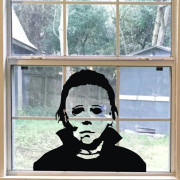 Halloween-klistermärken för vardagsrummet, roliga dörr- och fönsterdekorationer i vinyl