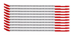 Clip Sleeve Wire Markers SCN-10-W, Black, White,