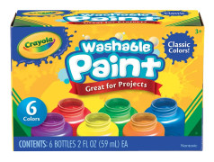 Crayola | Uppsättning färger | Klassisk på flaska (tvättbar) 6 st