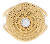 Les Trésors De Lily [R4404] - Designer stålring 'Cléopatra' vitguld - 16 mm vit