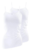 100 % bomullsrem Camisole - Förpackning med 2 Camisole linne 40/42 vit