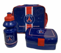PSG snackbox och kalebass - pari saint germain mellanmålsset 16cm blå