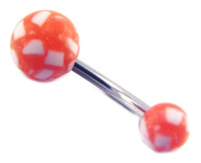 Les Trésors De Lily [E6748] - Body Piercing Ball 'Tecno' Orange orange