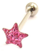 Les Trésors De Lily [L4500] - Stålstång 'Etoile' rosa stark rosa