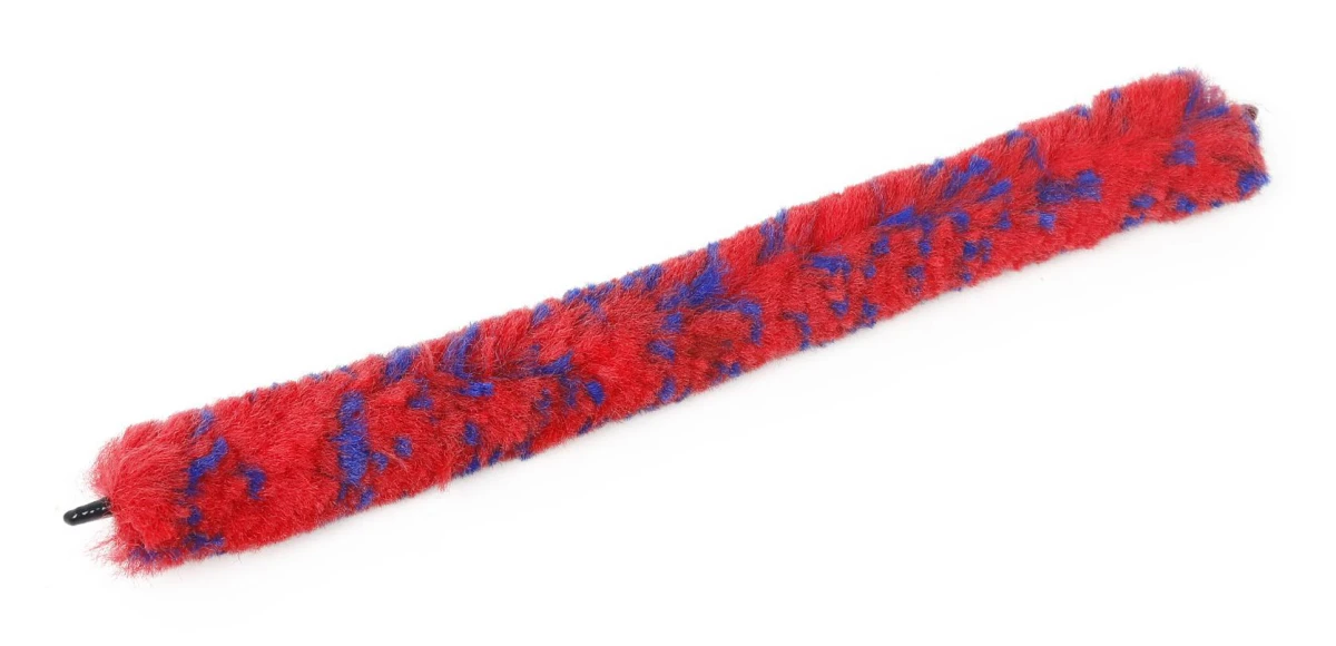 11-tums Saxofon Böj Hals Rengöringsstav Sax Neck Cleaner Rengöringsborste Dammborste för invändigt rör röd