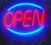 LED Öppen Skylt Neonljus Bar Hotell Restaurang Fönster Hängande Display Lampor