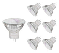 MR11 Halogenlampor 20W 12V GU4 Spotlights, Varmvita Halogenspotlights, 6-pack för Hemmabelysning