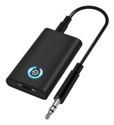 {XJ} Bluetooth 5.0 Sändare och Mottagare 2-i-1 Trådlös Bluetooth-adapter Dubbel 3,5 mm Jackanslutning för Hörlurar TV PC Dator
