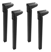 Set med 4 hopfällbara bordsben 35 CM, 90 graders hopfällbara bordsben, svarta hopfällbara soffbordsben för