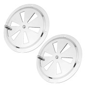 Pieces 125mm Justerbar Ventilationsgaller Rostfritt Stål Justerbar Låsbar Rund Ventilationsgaller för Rökare Båt Hem Yacht