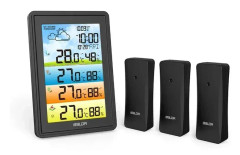 Väderstation, Digital Mätning, Multisensor System,Svart EU-kontakt
