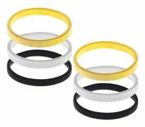 3 par halkfria ärmhållare, armbandsärmhållare, elastiska metallarmband för långärmade skjortor, för att fixera långa ärmar, för servitörer, kvinnor och