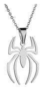RYI-Spindelhänge Halsband Rostfritt Stål Lätt Spiderman Berlock Smycken för Barn Kvinnor Pojkar Flickor