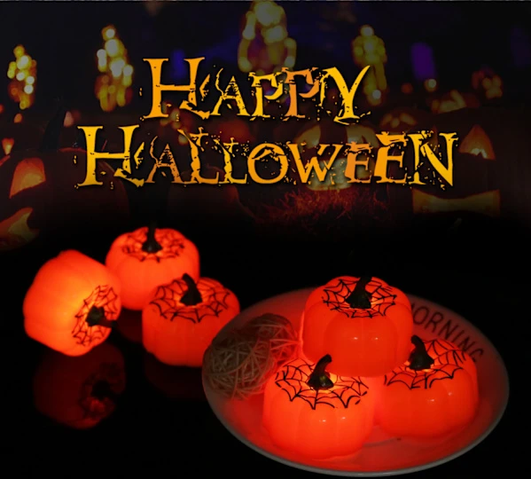 12 Halloween Dekorationsprylar Atmosfär Layout LED Elektroniska Lampor