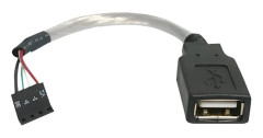 USB 2.0 kabel - USB A hona till USB moderkortsadapter 4 stift F/F - 15 cm - STARTTECH
