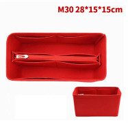 Bag Organizer Felt Cloth Insert 25 30 35 Makeup Handbag Coff Red StyleC M Red StyleC M