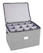Wine Glass Storage for 12 Wine Glasses or Collapsible Wine Storage Box That Can Also Be Used for Clothes Shlm