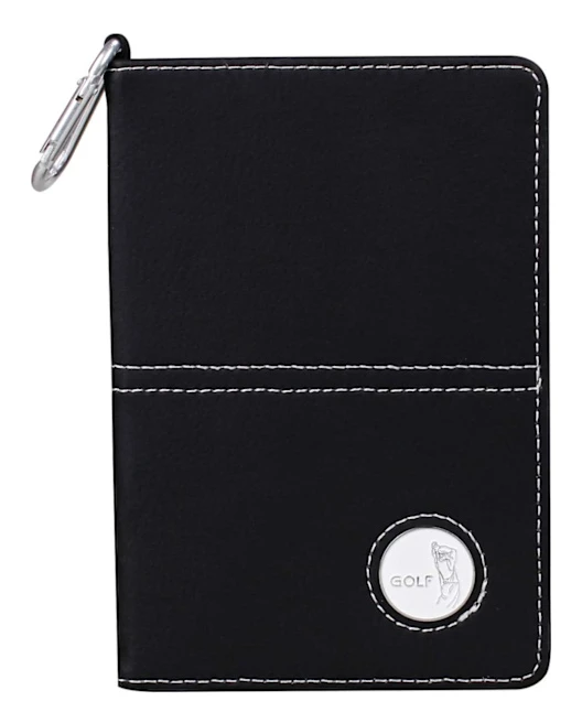 Deluxe PU Läder Golf Scorecard Hållare Läder och Yardage Bok - Gratis Bollmarkering och Penna