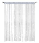 Stringgardiner Dörr Mygggardin, Elegant Divider Tofs Gardin för heminredning, Skiljegardin för dörrar och fönster, Vit (100x200cm)