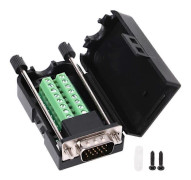 D-SUB DB15 VGA Hona Hane Kontakt Breakout Terminaler Skruvtyp DIY Kontakt